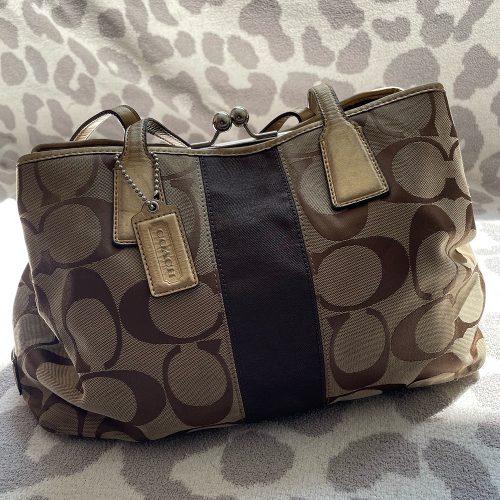 Vintage coach carryall bag